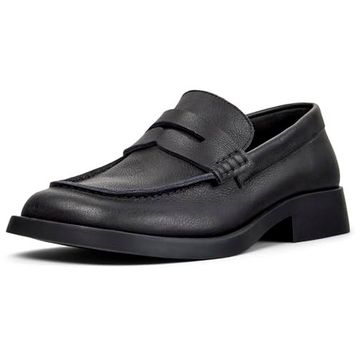 Camper Donna K201919-001 Siyah Deri Kadın Loafer Ayakkabı