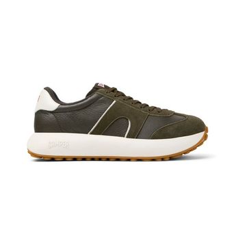 Camper Pelotas Athens K101070-004 Yeşil Beyaz Deri ve Nubuk Erkek Günlük Ayakkabı