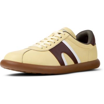 Camper Pelotas Soller Twins K201608-024 Sarı-Kahverengi Deri Kadın Günlük Ayakkabı