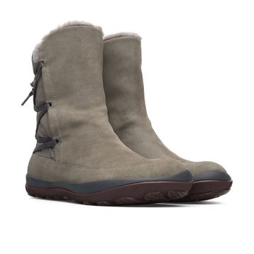Camper Peu Pista GM GORE-TEX K400481-027 Gri Nubuk Tekstil Kadın Bot