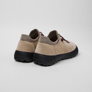 Camper Peu Serra K101075-011 Bej-Gri Süet Deri ve Tekstil Erkek Günlük Ayakkabı