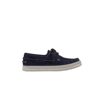 Camper Runner K101073-006 Mavi Nubuk Deri Erkek Makosen Loafer Ayakkabı