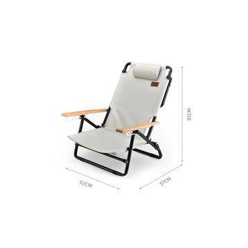 Campfesto Nomad Katlanabilir Outdoor Sandalye Ahşap Kollu Kamp Sandalyesi