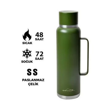 Campout NG-164 1500 ML Yeşil Çift Katmanlı Termos