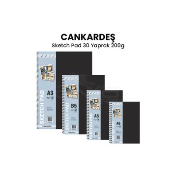 Can Kardeş Spiralli Sketch Pad 30 Yaprak 200 gr Defter