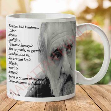 Can Yücel Kendine Bak Kendine Baskılı Kupa Bardak