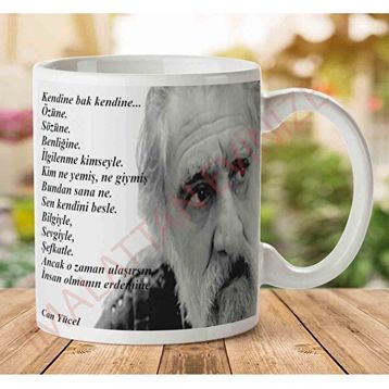 Can Yücel Kendine Bak Kendine Baskılı Kupa Bardak