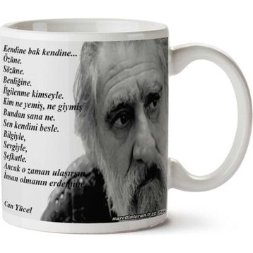 Can Yücel Kendine Bak Kendine Baskılı Kupa Bardak