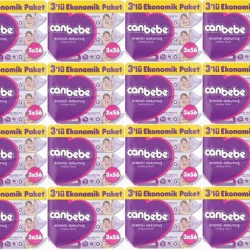 Canbebe Kremsi Dokunuş 48'li 2688 Yaprak Islak Havlu Mendil Seti
