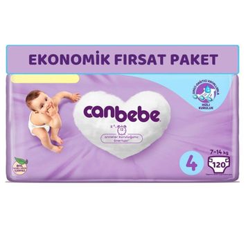 Canbebe No:4 Maxi 120 Adet Bebek Bezi