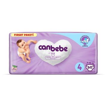Canbebe No:4 Maxi 60 Adet Bebek Bezi