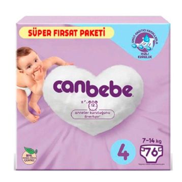 Canbebe No:4 Maxi 76 Adet Bebek Bezi