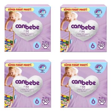 Canbebe No:6 XLarge 200 Adet Bebek Bezi