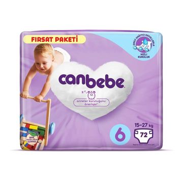 Canbebe No:6 XLarge 72 Adet Bebek Bezi
