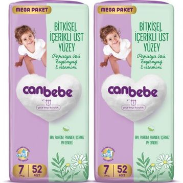 Canbebe No:7 XXLarge 104 Adet Bebek Bezi