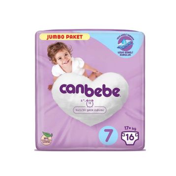 Canbebe No:7 XXLarge 16 Adet Bebek Bezi