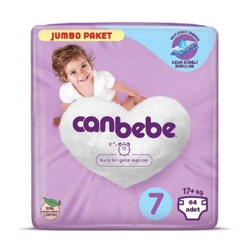 Canbebe No:7 XXLarge 64 Adet Bebek Bezi