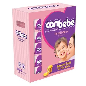 Canbebe Temel Bakım 5'li 56 Adet Islak Havlu
