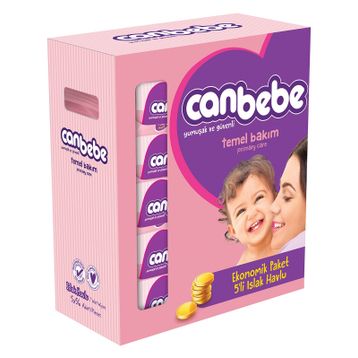 Canbebe Temel Bakım 5'li 56 Adet Islak Havlu