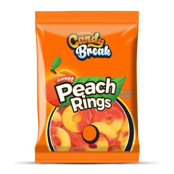 Candy Break 113 gr Peach Rings Şeftali Aromalı Yumuşak Şeker