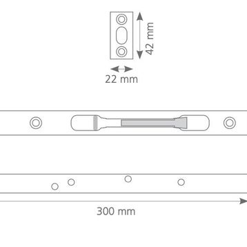 Canex 15 cm Paslanmaz Gömme Sürgü