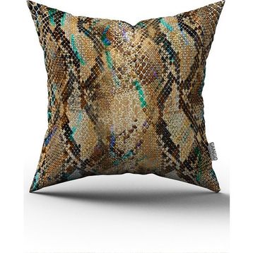 Cango Home 351 - 43 x 43 cm - Renkli Dijital Baskı Kırlent Yastık Kılıfı
