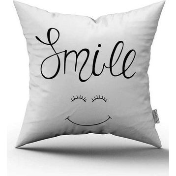 Cango Home CGH471 - 43 x 43 cm - Renkli Dijital Baskı Kırlent Yastık Kılıfı