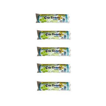 Canhome 10 Adetlik 5 Rulo Jumbo Boy Mavi 80x110 cm 80 lt Çöp Poşeti