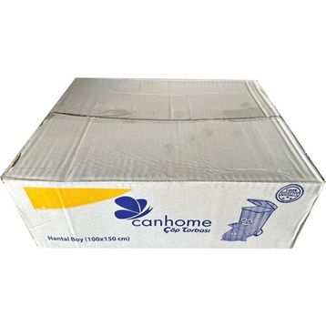 Canhome 240 lt 100x150 cm 600 gr 10 Adetlik 10 Rulo Siyah Hantal Konteyner Çöp Torbası
