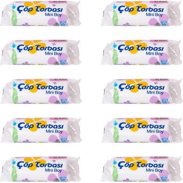Canhome 40 Adetlik 10 Rulo Beyaz Mini Küçük Boy 40x50 cm 30 lt Çöp Poşeti