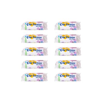 Canhome 40 Adetlik 10 Rulo Beyaz Mini Küçük Boy 40x50 cm 30 lt Çöp Poşeti