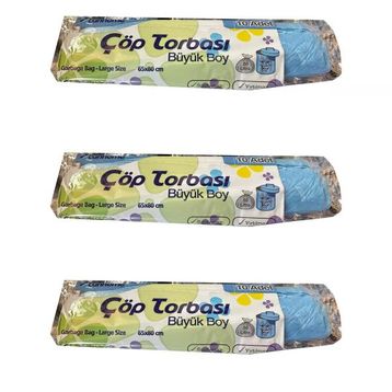 Canhome Büyük Boy Çöp Torbası 10 Adet Mavi 65 x 80 cm