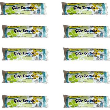 Canhome Jumbo Boy Mavi 10 Adet 80x110 cm 80 lt Çöp Poşeti