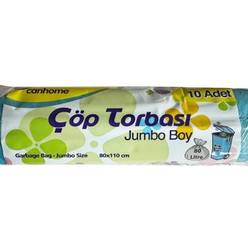 Canhome Jumbo Boy Mavi 10 Adet 80x110 cm 80 lt Çöp Poşeti