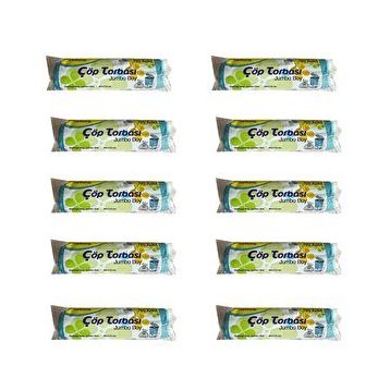 Canhome Jumbo Boy Mavi 10 Adet 80x110 cm 80 lt Çöp Poşeti