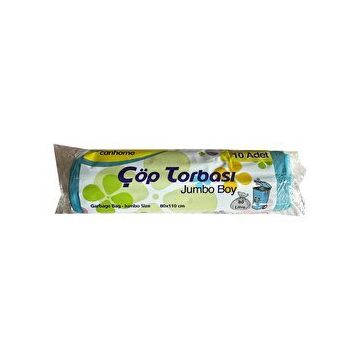 Canhome Jumbo Boy Mavi 10 Adet 80x110 cm 80 lt Çöp Poşeti