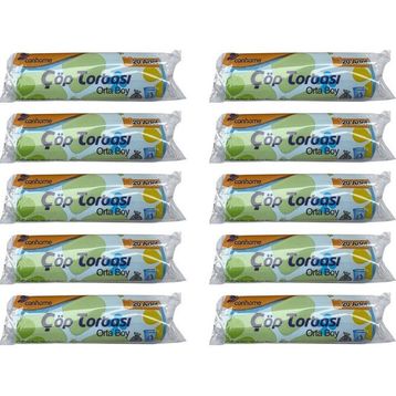 Canhome Mavi 20 Adetlik 10 Rulo Orta Boy 55x60 cm 30 lt Çöp Poşeti