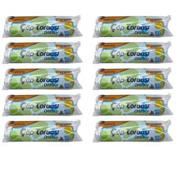 Canhome Mavi 20 Adetlik 10 Rulo Orta Boy 55x60 cm 30 lt Çöp Poşeti