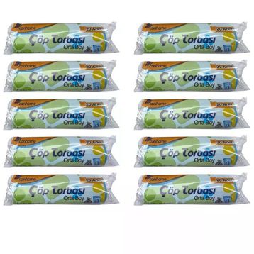 Canhome Mavi 20 Adetlik 10 Rulo Orta Boy 55x60 cm 30 lt Çöp Poşeti