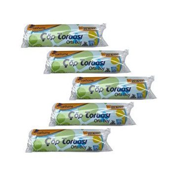 Canhome Mavi 20 Adetlik 5 Rulo Orta Boy 55x60 cm 30 lt Çöp Poşeti