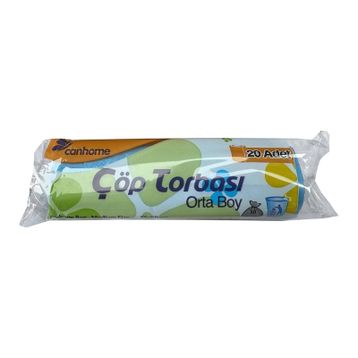 Canhome Mavi 20 Adetlik 5 Rulo Orta Boy 55x60 cm 30 lt Çöp Poşeti
