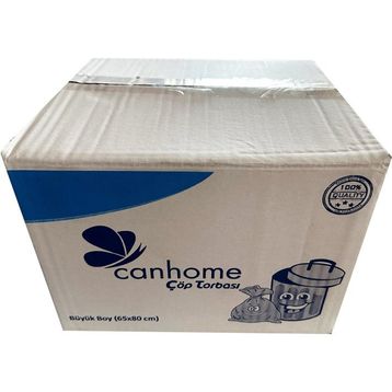 Canhome Mavi Büyük Boy 10 Adetlik 20 Rulo Battal 65x80 cm 30 lt Çöp Poşeti