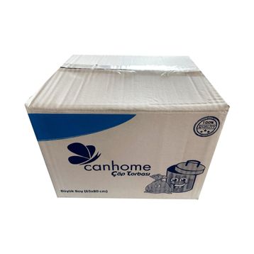Canhome Mavi Büyük Boy 10 Adetlik 20 Rulo Battal 65x80 cm 30 lt Çöp Poşeti