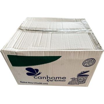 Canhome Mavi Büyük Boy Battal 75x90 cm 10 Adetlik 50 Rulo 30 lt Çöp Poşeti