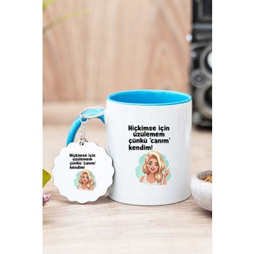 Canım Kendim Mavi Kupa Bardak