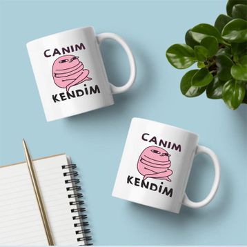 Canım Kendim Mavi Kupa Bardak