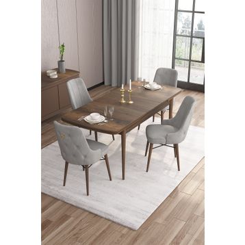 Canisa Concept Are Serisi 80x132 cm Açılabilir Mdf Barok Mutfak Masası