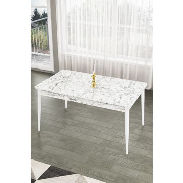 Canisa Concept Lav Serisi 80x130 cm Sabit Beyaz Mutfak Masası