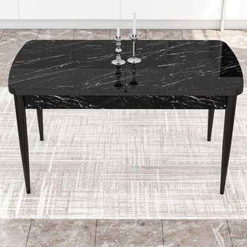 Canisa Concept Nef Serisi 70x114 CM Açılabilir Mdf Siyah Mutfak Masası