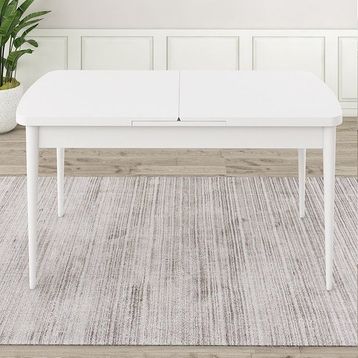Canisa Concept Noa Serisi 80x132 cm Açılabilir Mdf Beyaz Mutfak Masası